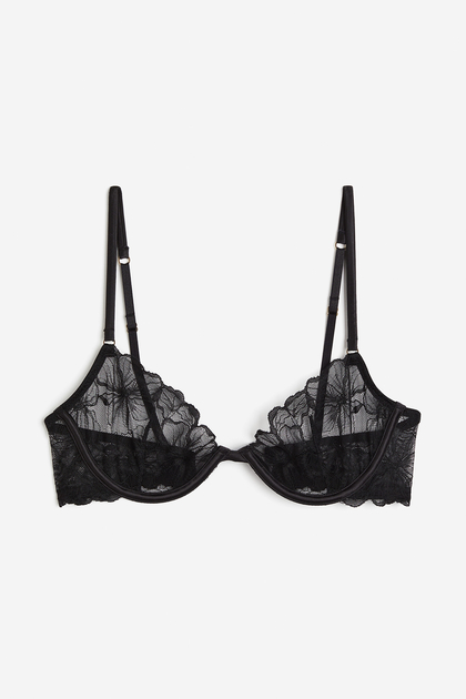 Buy Non-padded underwired lace bra online in Egypt