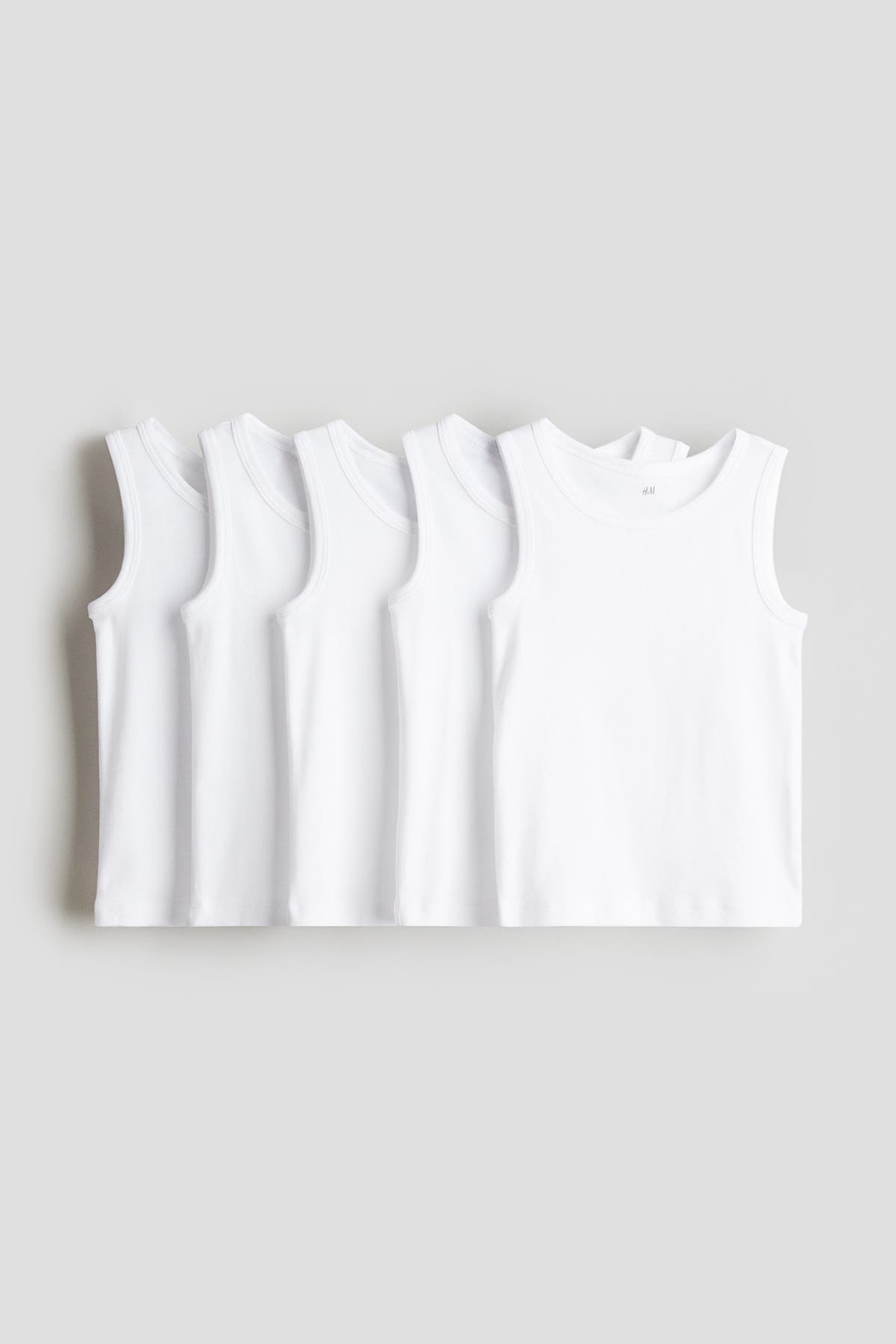 Celodoro Herenonderhemd (5-pack) dubbele rib tanktop van
